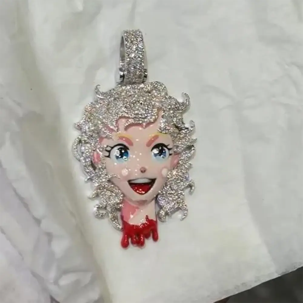 Custom Iced Out Anime Pendant - Moissanite Drip Jewelry