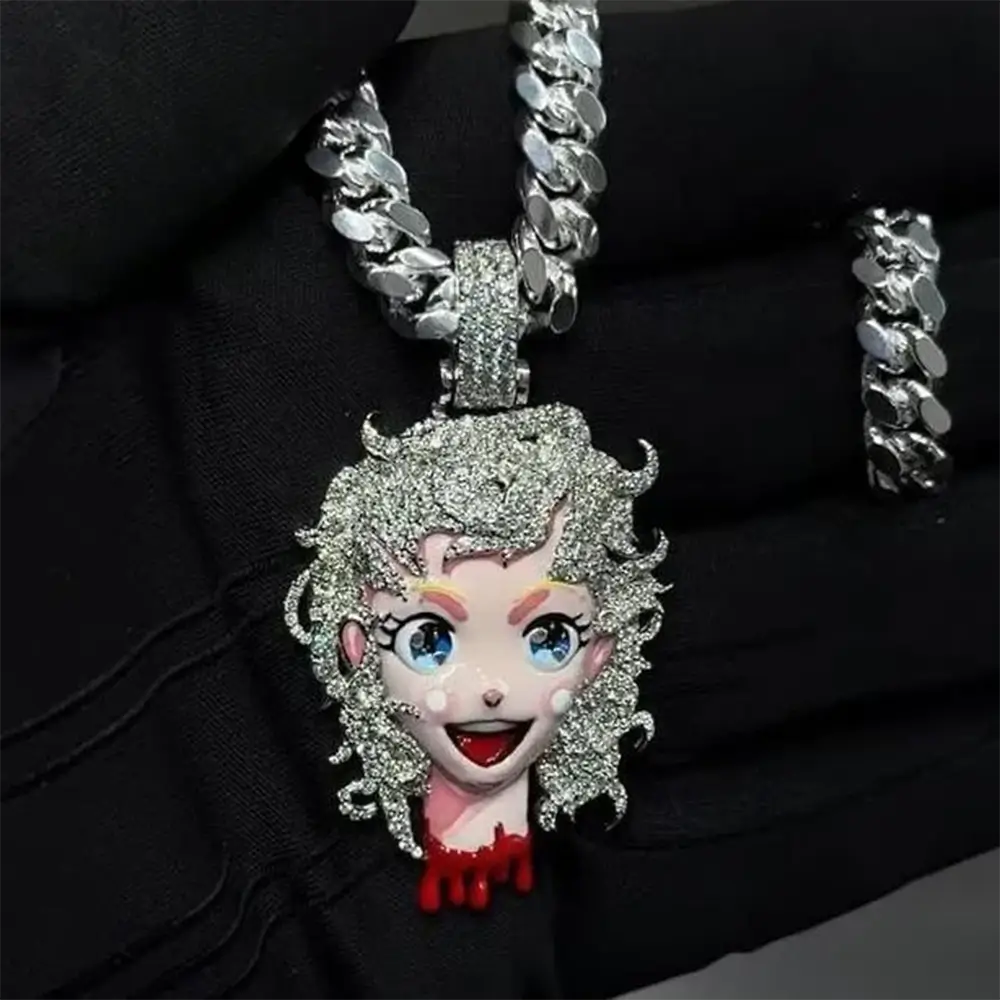 Custom Iced Out Anime Pendant - Moissanite Drip Jewelry Main image