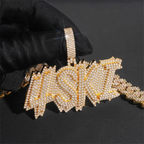 Custom "4SKI" Letter VVS Moissanite Pendant