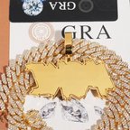 Custom "4SKI" Letter VVS Moissanite Pendant
