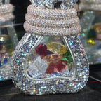 Custom Multiple Fancy Cut VVS Moissanite Moneybag Pendant
