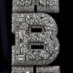 Custom Letter "MBK" Mixed Cut Setting VVS Moissanite Pendants