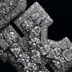 Custom Letter "MBK" Mixed Cut Setting VVS Moissanite Pendants