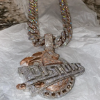 Custom Two-tone 3-Layer Letter VVS Moissanite Pendant