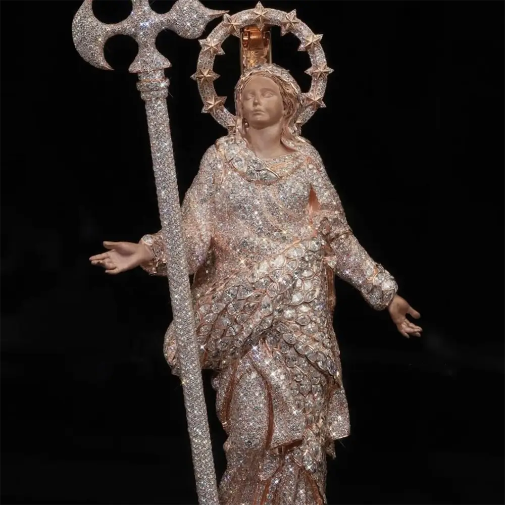Custom-made 3D VVS Moissanite Pendant of The Virgin Mary Main image