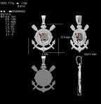 Custom Pendant - 2.5 inches White Gold S925 Silver VVS Moissanite Pendant By Ryan West