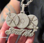 Custom Pendant - 3 inches White Gold 925 Silver VVS Moissanite Pendant By Raymond