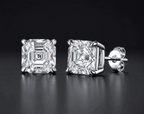 Custom Earrings - 8.8mm 925 Silver VVS Moissanite Earrings