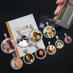 GL Custom Photo Pendant VVS Moissanite Stone Pendant