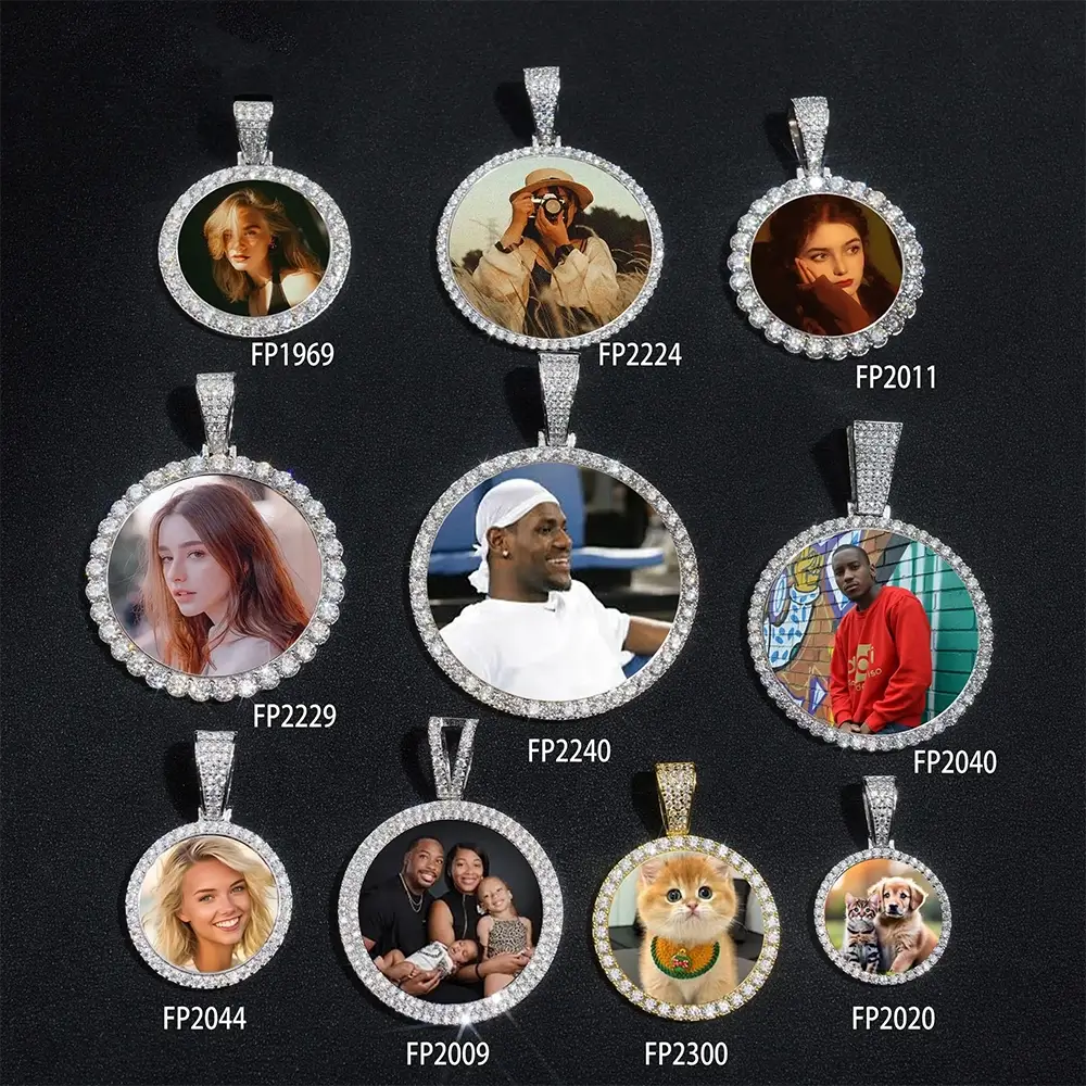 GL Custom Photo Pendant VVS Moissanite Stone Pendant