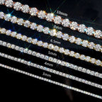 GL VVS1 Moissanite Tennis Chain Necklace ALL SIZE S925 Silver