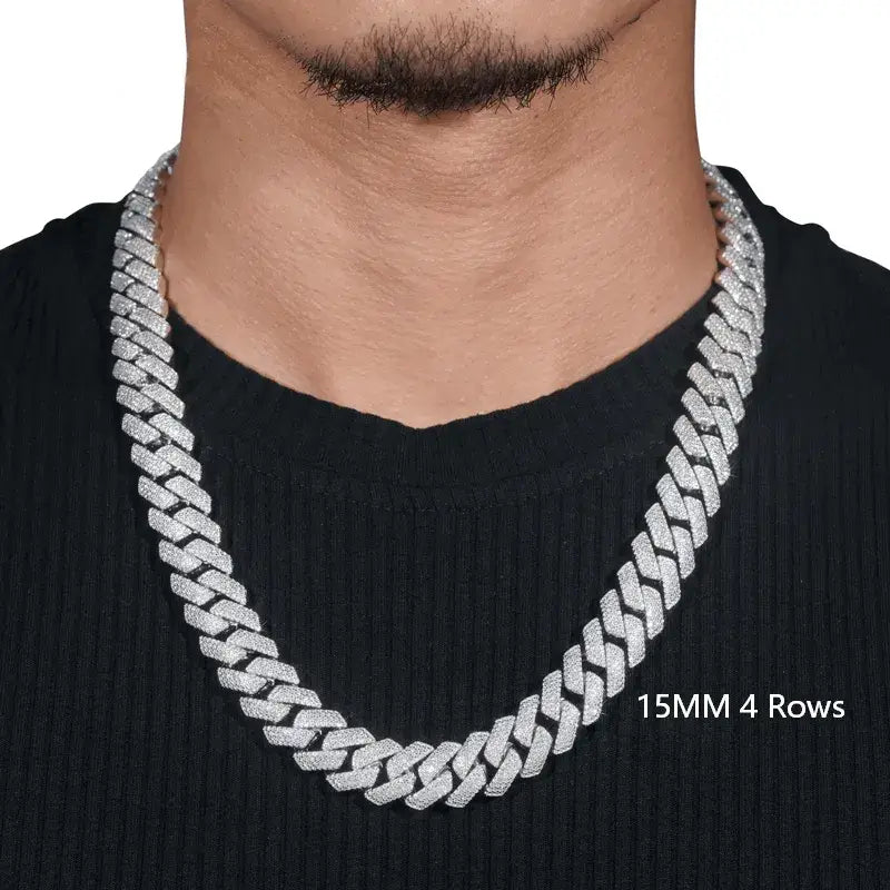 15MM 20MM 5A+ Diamond Cuban Chain